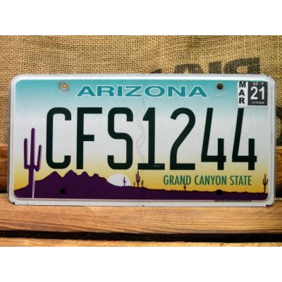 Arizona Tablica Rejestracyjna USA Szyld Rejestracja CFS1244