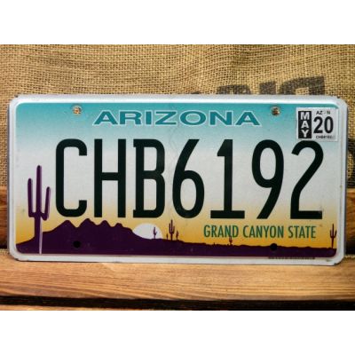 Arizona Tablica Rejestracyjna USA Szyld Rejestracja CHB6192