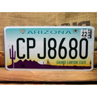 Arizona Tablica Rejestracyjna USA Szyld Rejestracja CPJ8680