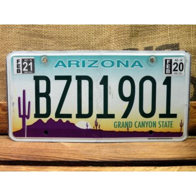 Arizona Tablica Rejestracyjna USA Szyld Rejestracja BZD1901