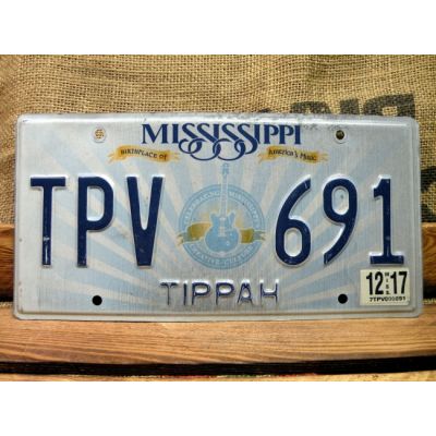 Mississippi Tablica Rejestracyjna USA Szyld Rejestracja Oryginał TPV 691