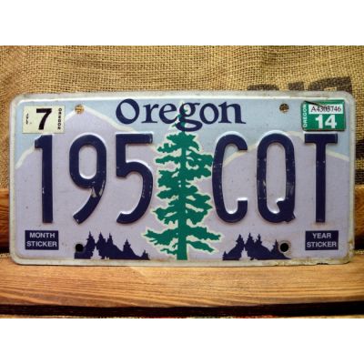 Oregon Tablica Rejestracyjna USA Szyld Rejestracja 195 CQT