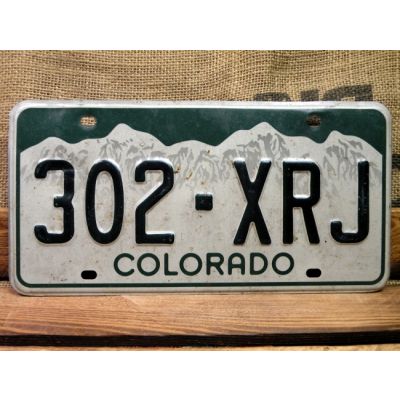 Colorado Tablica Rejestracyjna USA Szyld Rejestracja 302 XRJ