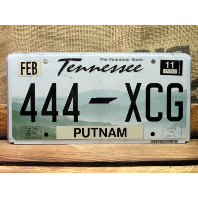 Tennessee Tablica Rejestracyjna USA Szyld Rejestracja 444 XCG