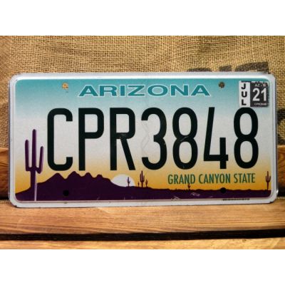 Arizona Tablica Rejestracyjna USA Szyld Rejestracja CPR3848