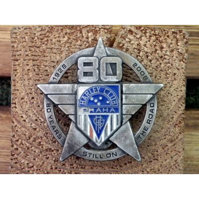 Harley Club Praha 80 Years Still On The Road Znaczek Zlotowy Blacha Wpinka