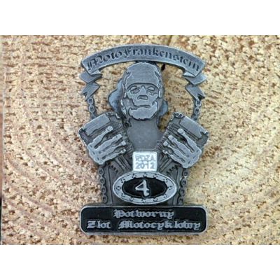 4 Potworny Zlot Motocyklowy MotoFrankenstein PL DZA 2012 Znaczek Zlotowy Blacha Wpinka