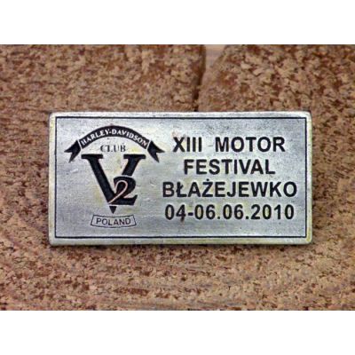XIII Motor Festival Błażejewko H-D V2 Club Poland Znaczek Zlotowy Blacha Wpinka