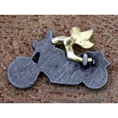 Anioł Motocykl V2 Znaczek Metalowy Wpinka Blacha Pin