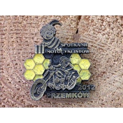III Spotkanie Motocyklistów Przemków 2012 Znaczek Zlotowy Blacha Wpinka