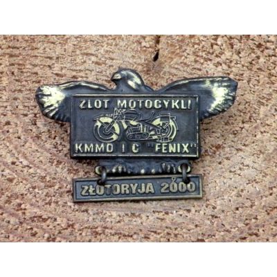 Zlot Motocykli KMMD I C "Fenix" Złotoryja 2000 Znaczek Zlotowy Blacha Wpinka