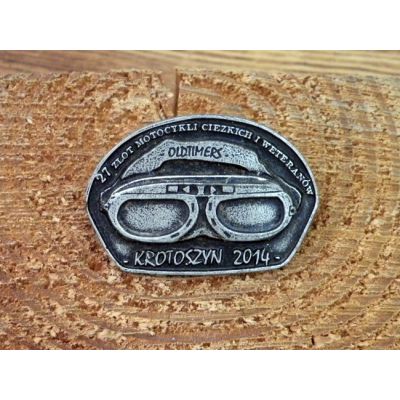 27 Zlot MCIW Oldtimers Krotoszyn 2014 Znaczek Zlotowy Blacha Wpinka