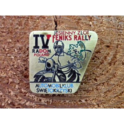 IV Jesienny Zlot Feniks Rally Radom Poland Znaczek Zlotowy Blacha Wpinka