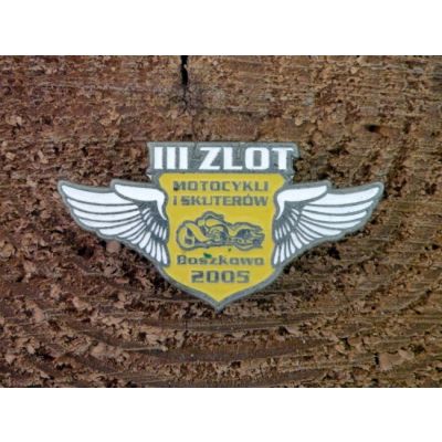 III Zlot Motocykli I Skuterów Boszkowo 2005 Znaczek Zlotowy Blacha Wpinka