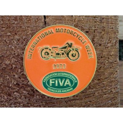 International Motorcycle Week 2023 FIVA Znaczek Zlotowy Blacha Wpinka