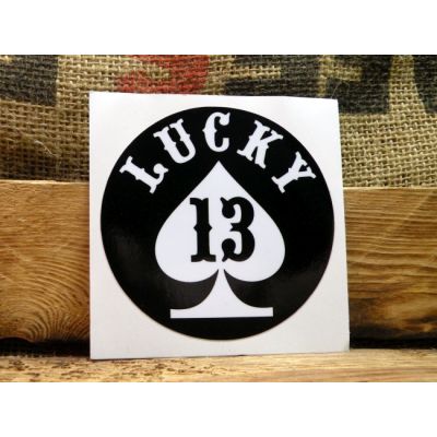 Lucky 13 Trzynastka Pik Naklejka Motocykl