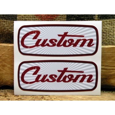 Custom Zestaw 2 Sztuki Naklejka Motocykl