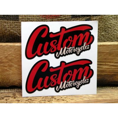 Custom Motorcycles Zestaw 2 Sztuki Naklejka Motocykl