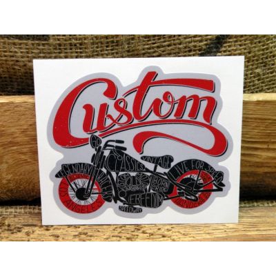 Custom Legendary Races Authentic Los Angeles Go Classic Naklejka Motocykl