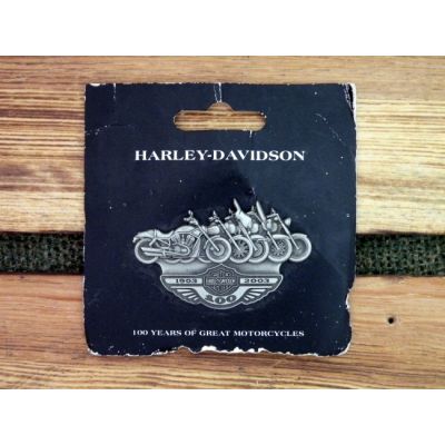 Harley-Davidson Motorcycles 100 Lat Motocykle Rocznicowa Blacha Znaczek Wpinka Pins