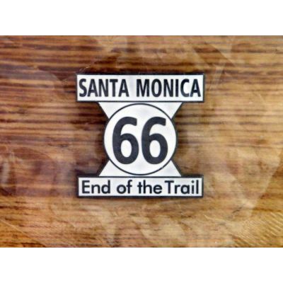 Santa Monica 66 End Of The Trail Znaczek Blacha Wpinka