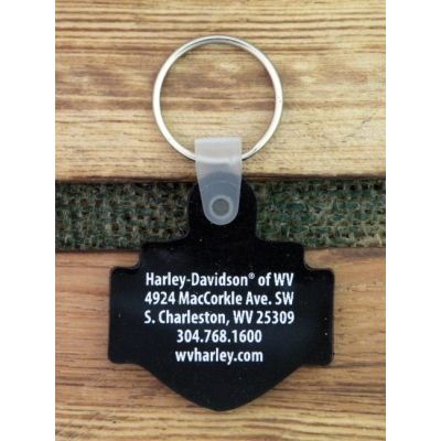 Harley-Davidson Logo Czerwone Biała Ramka Mały Oryginalny Brelok USA