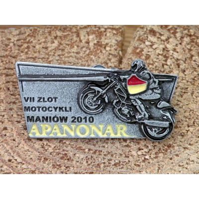 VII Zlot Motocykli Maniów 2010 Apanonar Znaczek Zlotowy Blacha Wpinka