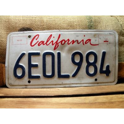 California Tablica Rejestracyjna USA Szyld Rejestracja 6EOL984