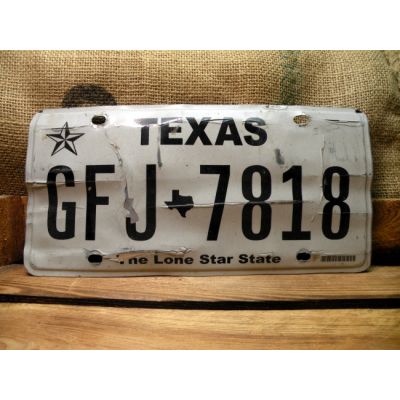 Texas Tablica Rejestracyjna USA GFJ 7818