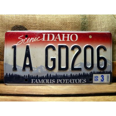 Idaho Tablica Rejestracyjna USA Szyld Rejestracja 1A GD206