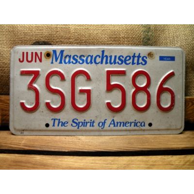 Massachusetts The Spirit Of America Tablica Rejestracyjna USA 3SG 586