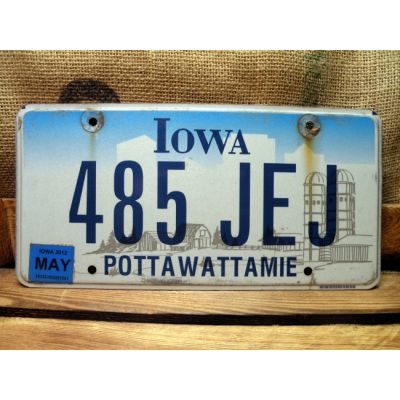Iowa Tablica Rejestracyjna USA 485 JEJ