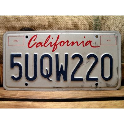 California Tablica Rejestracyjna USA Szyld Rejestracja 5UQW220