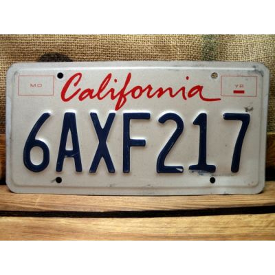 California Tablica Rejestracyjna USA Szyld Rejestracja 6AXF217