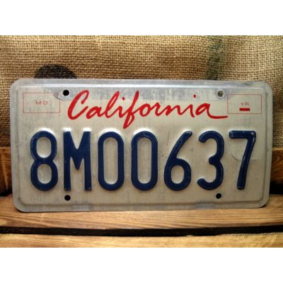 California Tablica Rejestracyjna USA Szyld Rejestracja 8M00637