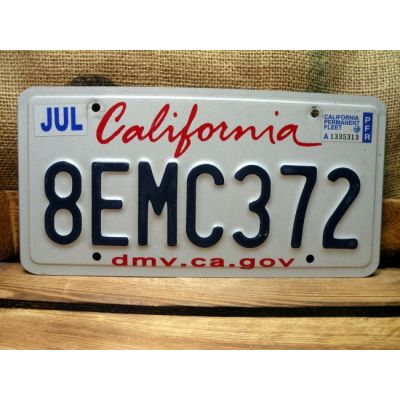 California Tablica Rejestracyjna USA Szyld Rejestracja 8EMC372