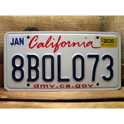 California Tablica Rejestracyjna USA Szyld Rejestracja 8BOL073