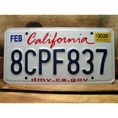 California Tablica Rejestracyjna USA Szyld Rejestracja 8CPF837