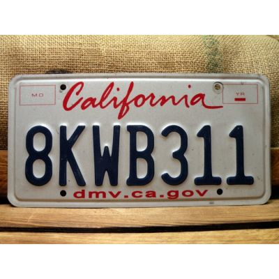 California Tablica Rejestracyjna USA Szyld Rejestracja 8KWB311