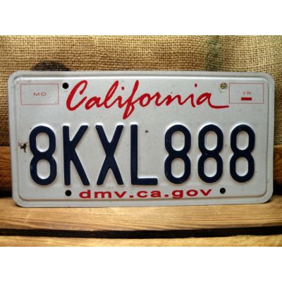 California Tablica Rejestracyjna USA Szyld Rejestracja 8KXL888