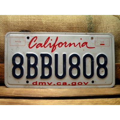 California Tablica Rejestracyjna USA Szyld Rejestracja 8BBU808