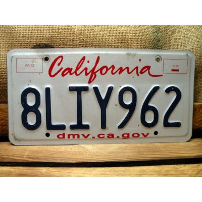California Tablica Rejestracyjna USA Szyld Rejestracja 8LIY962