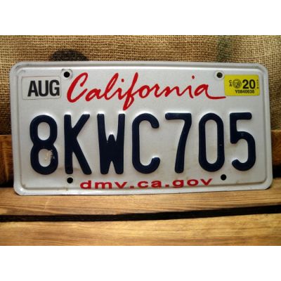 California Tablica Rejestracyjna USA Szyld Rejestracja 8KWC705