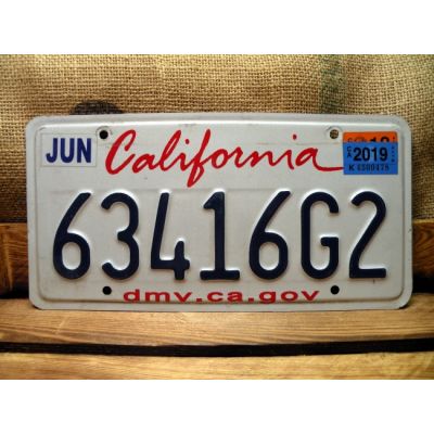 California Tablica Rejestracyjna USA Szyld Rejestracja 63416G2