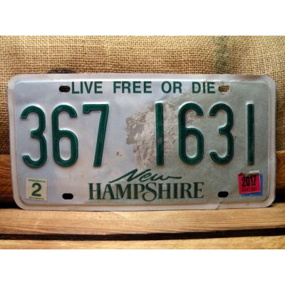 New Hampshire Tablica Rejestracyjna USA 367 1631