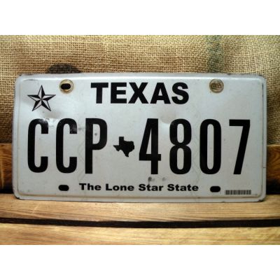 Texas Tablica Rejestracyjna USA CCP 4807