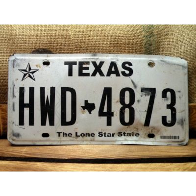 Texas Tablica Rejestracyjna USA HWD 4873
