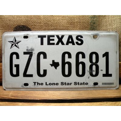 Texas Tablica Rejestracyjna USA GZC 6681