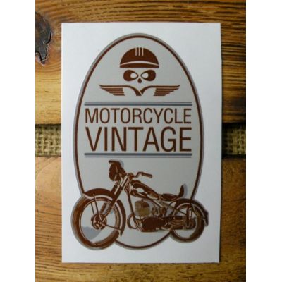 Vintage Motorcycle Naklejka Motocykl Zabytkowy