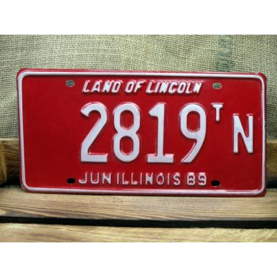 Illinois Land Of Lincoln Tablica Rejestracyjna USA 2819 TN